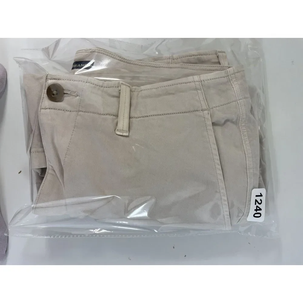 Lucky Brand Shorts Men's Twill Stretch Short Sz 32 FlatChino Khaki Beige Casual